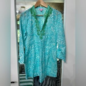 🆕🌴💙Lilly Pulitzer💙🌴 Sarasota Beaded Tunic Size Medium NWOT
